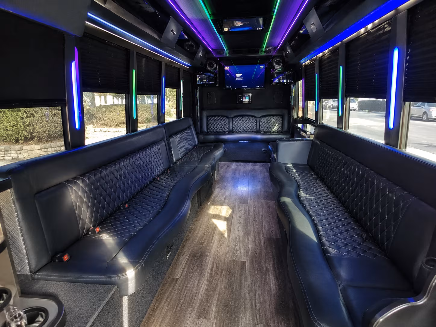 broken arrow 15 passenger party bus interior